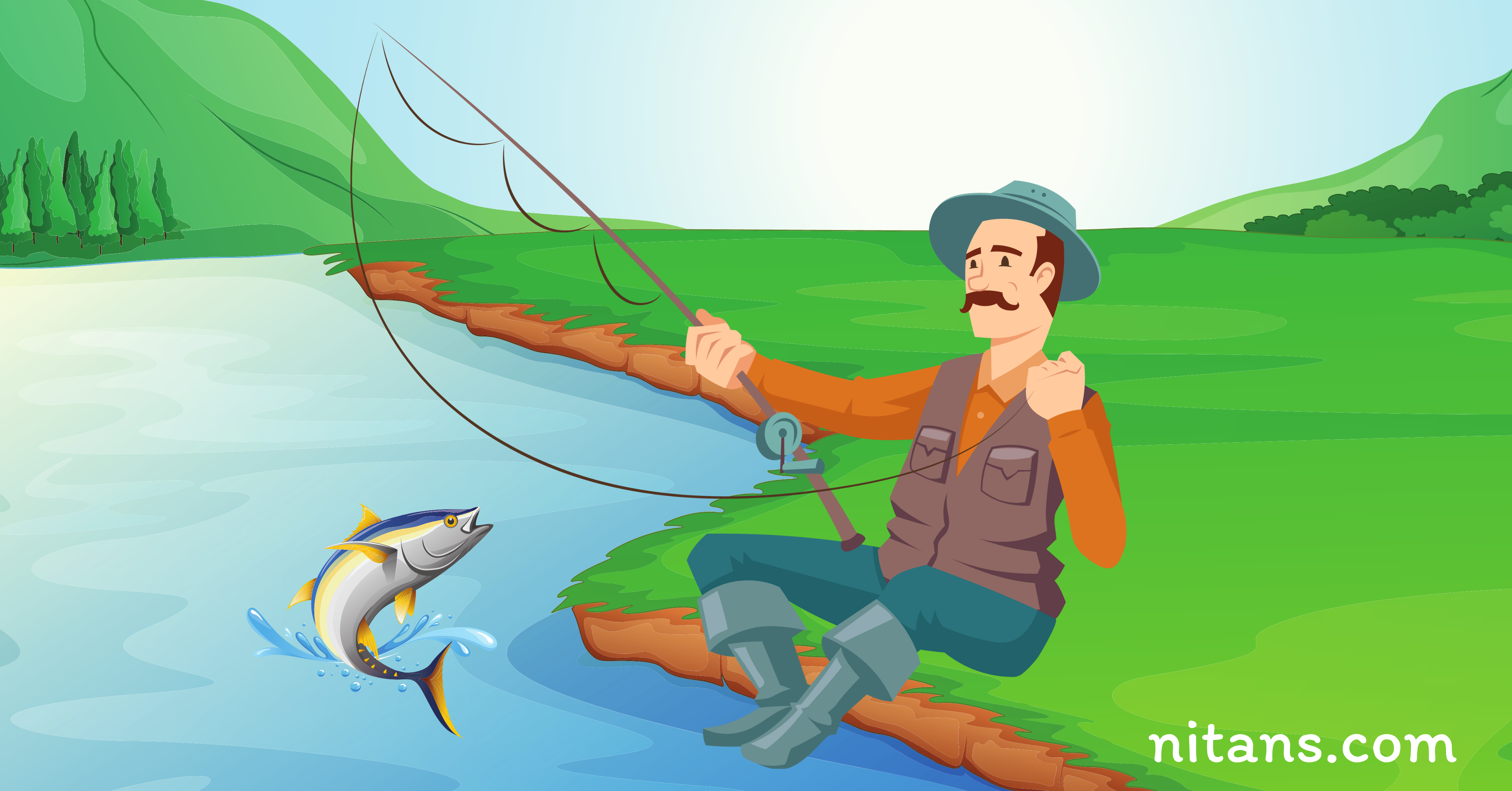 ปลาน้อยกับคนตกปลา